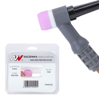 Soczewka wersja krótka 9/20 #7 [na elektrodę 2.4mm] L=15mm