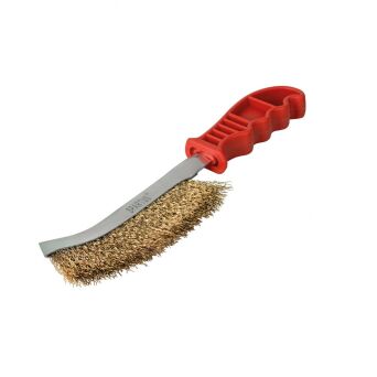 Szczotka ręczna 1-rzędowa drut stalowy mosiądzowany falisty 0,3mm