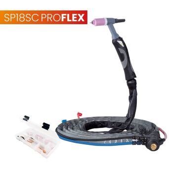 Uchwyt TIG 18SC, 4m, seria ProFLEX, 1B, pakiet U, przyłącze pasujące do ESAB®