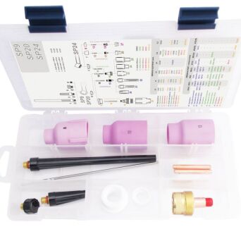 TIG BOX DUŻA SOCZEWKA 9/20 zestaw na elektrodę 1.6mm