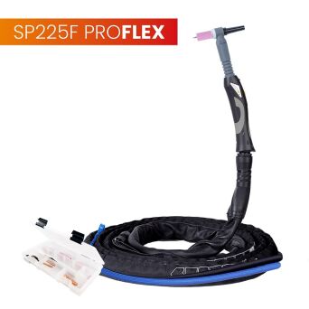 Uchwyt TIG 225F z główką SP9-70, 4m, seria ProFLEX, mini 1B, pakiet U, przyłącze pasujące do KEMPPI®