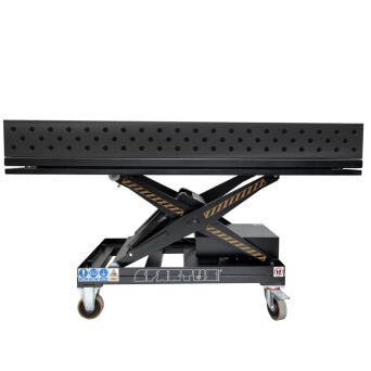 Stół spawalniczy SPARTUS MAXIMUS 3D 2000x1000x200mm na podnośniku elektrohydraulicznym