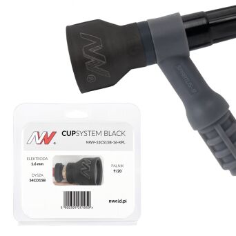 CUPSYSTEM Black - zestaw 9/20 dysza kielich #15 [na elektrodę 1,6]