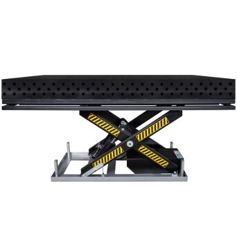 Stół spawalniczy SPARTUS MAXIMUS 3D 2400x1200x200mm na podnośniku elektrohydraulicznym