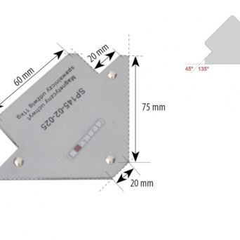 Magnetyczny uchwyt spawalniczy strzałka udźwig: 11kg