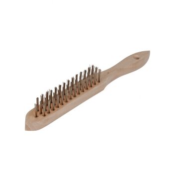 Szczotka ręczna 3-rzędowa drut stalowy mosiądzowany 0,3mm