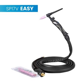 Uchwyt TIG 17V, 4m, seria Easy,  sterowanie w rękojeści, pakiet D, przyłącze SPARTUS®