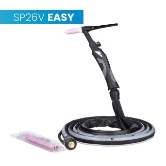Uchwyt TIG 26V, 4m, seria Easy,  sterowanie w rękojeści, pakiet X, SK35, 30cm wężyk, Rec6