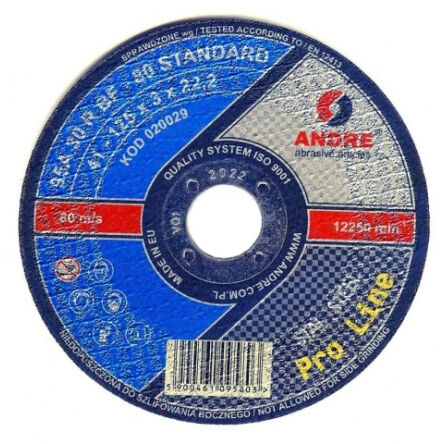 Ściernica 125x2,0x22,23 Standard ANDRE