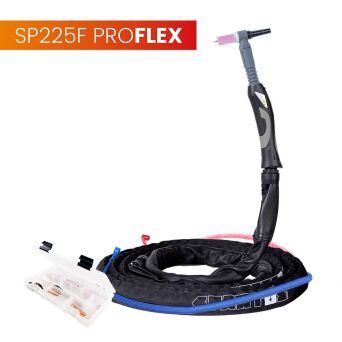 Uchwyt TIG 225F z główką SP9-70, 4m, seria ProFLEX, mini 1B, pakiet U, przyłącze pasujące do KEMPPI®