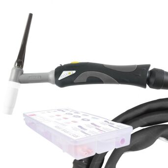 Uchwyt ręczny TIG 26 4m, seria SPARTUS Pro, 1B, pakiet X, z przyłączem SPARTUS®