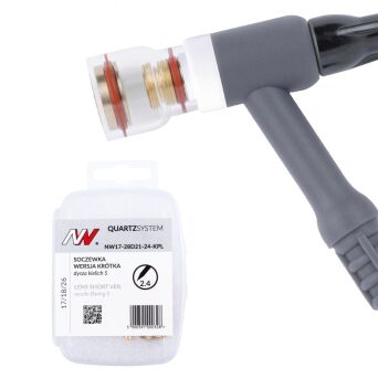 QUARTZSYSTEM - soczewka wer. krótka dysza kielich S 17/18/26 [na elektrodę 2.4mm]