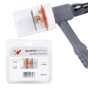 QUARTZSYSTEM - duża soczewka dysza L 17/18/26 [na elektrodę 1.6mm]
