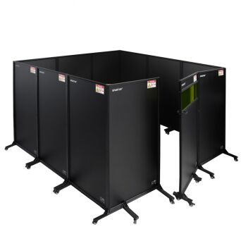 Zabudowa stanowiska 3360x3300 do spawania laserowego